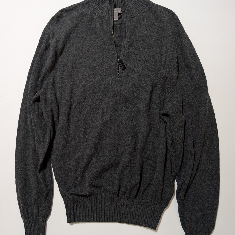 Daniel Cremieux Charcoal Zip-Up Sweater
